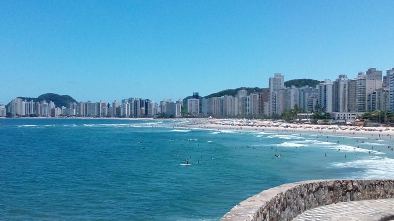 Appartamento Apartamento Frente Para O Mar ,50 M Da Praia , Ar Condicionado Todos Quartos Guarujá Esterno foto