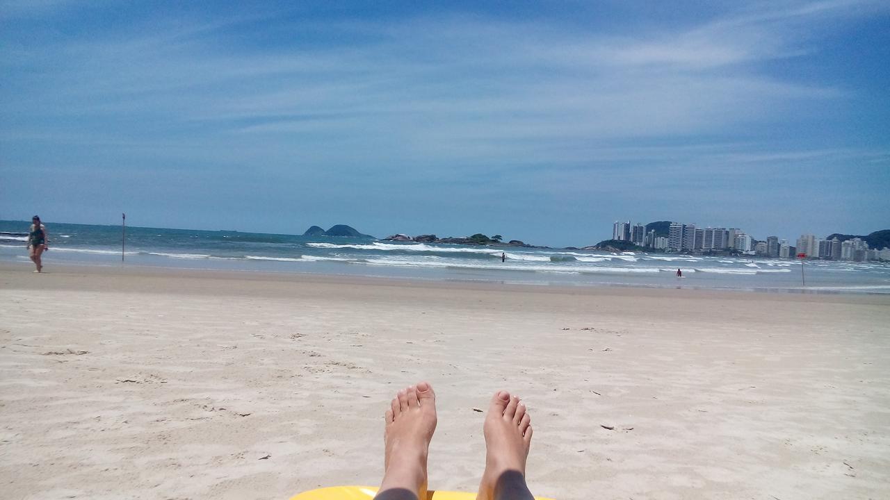 Appartamento Apartamento Frente Para O Mar ,50 M Da Praia , Ar Condicionado Todos Quartos Guarujá Esterno foto